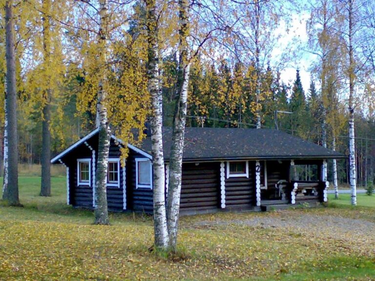 Cabin Pikkukarhu in Revontuli Resort pictured from outside