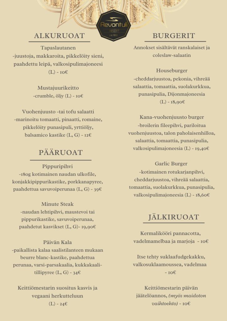 a la carte, päivitetty maaliskuu 2 FI