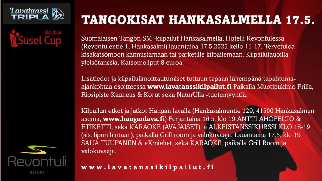tangon sm-kilpailut hangan lava