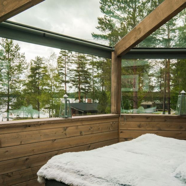 All Sky Aurora Glass igloo pictured from inside