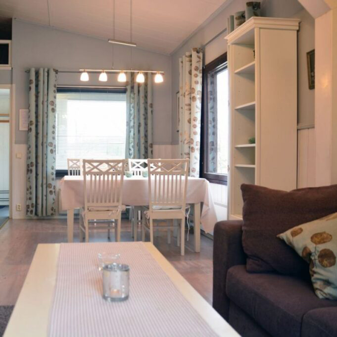 Aurora Cabin for 2+2 persons living room and kitchen table