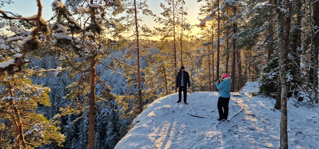 couple taking a photograph at Kalajavuori